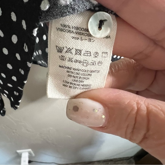 Free People Love Street Polka Dot Peplum Romantic Blouse - Picture 7 of 8